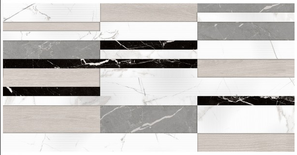 Плитка декор Allore Group Marmolino White W\DEC M NR Satin 30,8x60,8 см